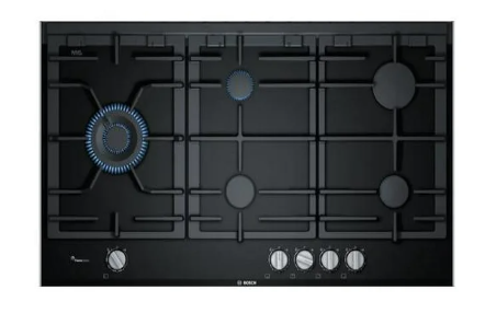 Bosch 90cm Gas on glass hob – Black PRS9A6B70Z