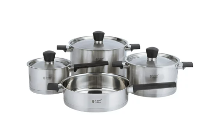 Russell Hobbs 7-Piece Onyx Stainless Steel Cookware Set
