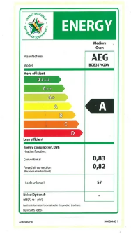 AEG 600 mm Multifunction Eye-Level Oven