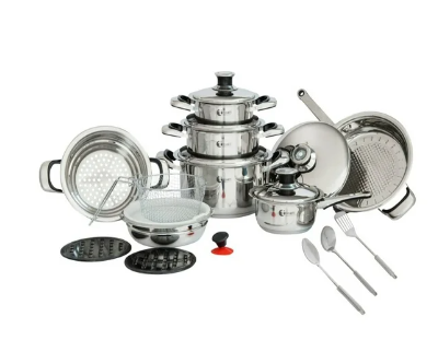 Tissolli 21-Piece Crown Stainless Steel Cookware Set
